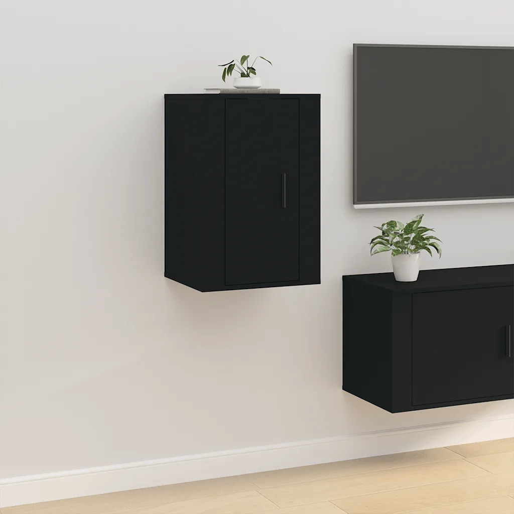 Mobile Porta TV a Parete-Mobile per TV-Credenza TV Nero 40x34,5x60 cm