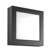 ENTER – Applique/Plafoniera LED 23W Antracite 4000K IP65 - Illuminazione per Esterni quadrata ad alta resistenza agli agenti atmosferici