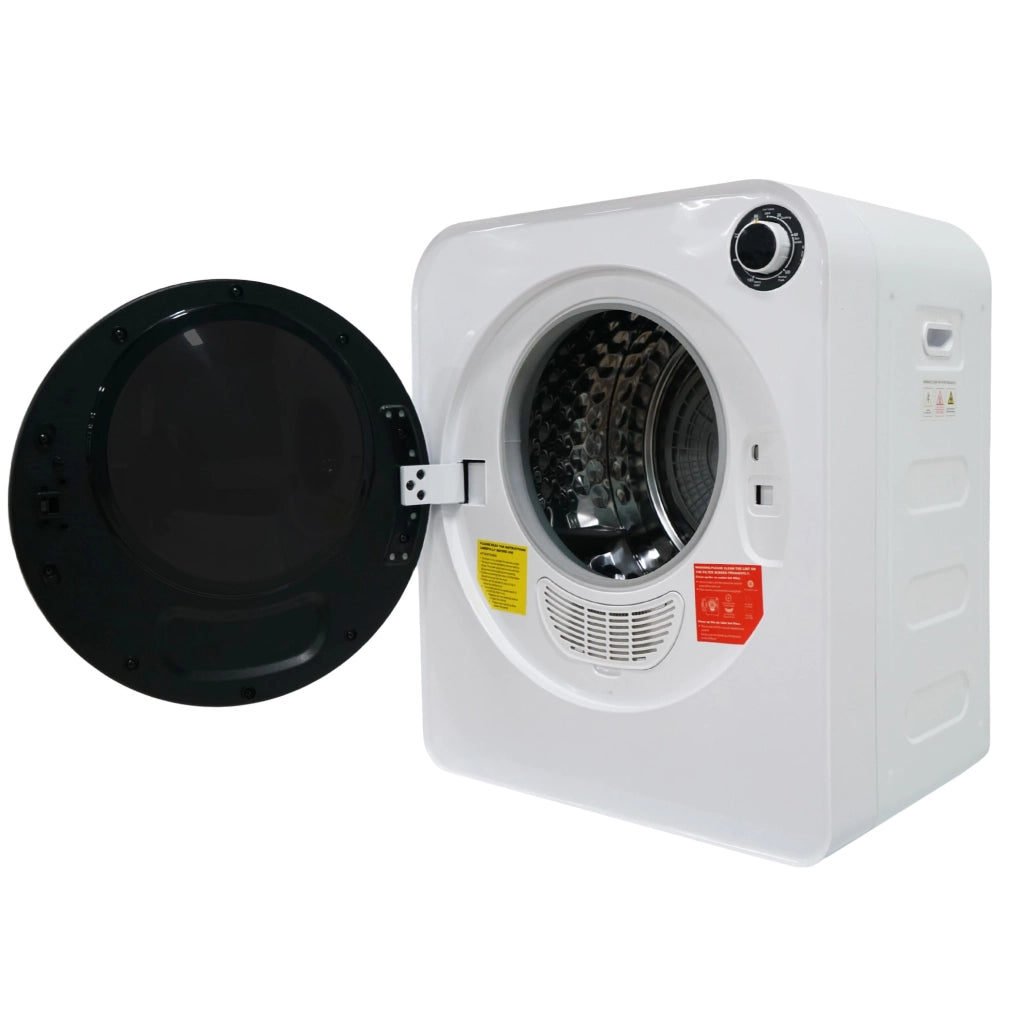 Asciugatrice 49,5x41,5x59,5 cm, cestello inox bianco, 4 programmi salvaspazio –