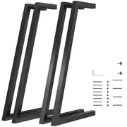 Gambe per Tavolo Quadrate Industriali Regolabili ¨C Minimal ¨C Nero 43x3x72 cm