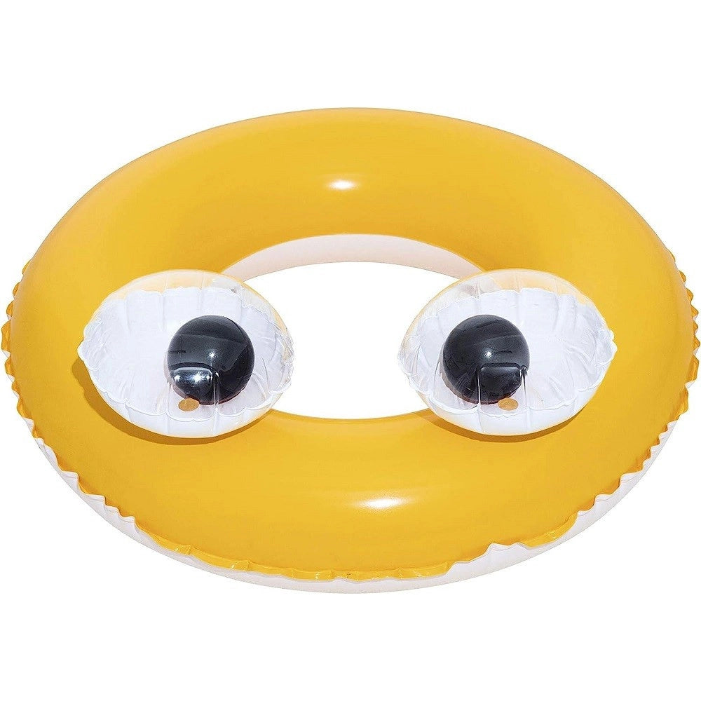 Trade Shop - Ciambella Salvagente Gonfiabile Bambini 3-6anni Occhi Mobili 61cm 3 Colori 36114 -
