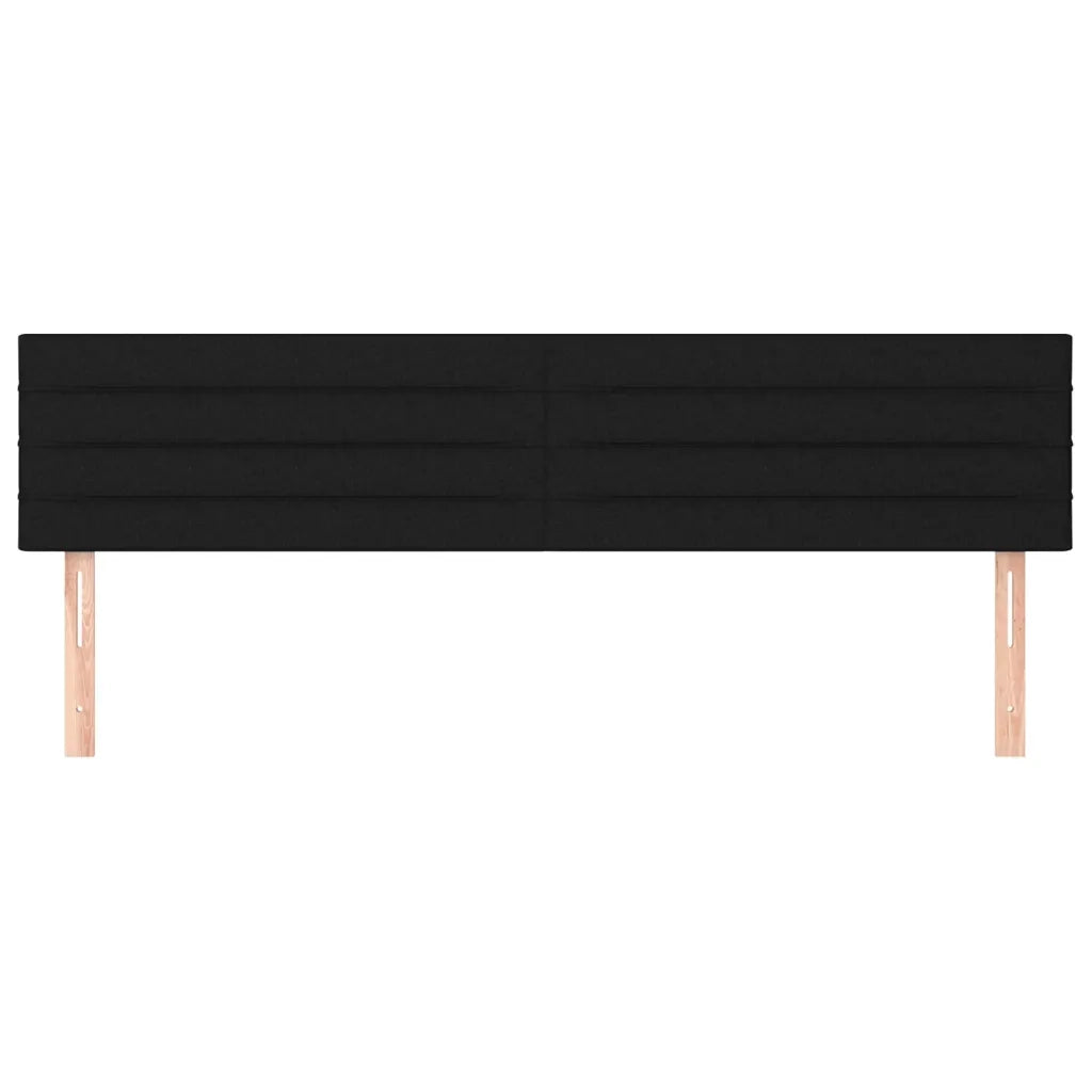 Testiera | Testata Nera 200x5x78/88 cm in Tessuto