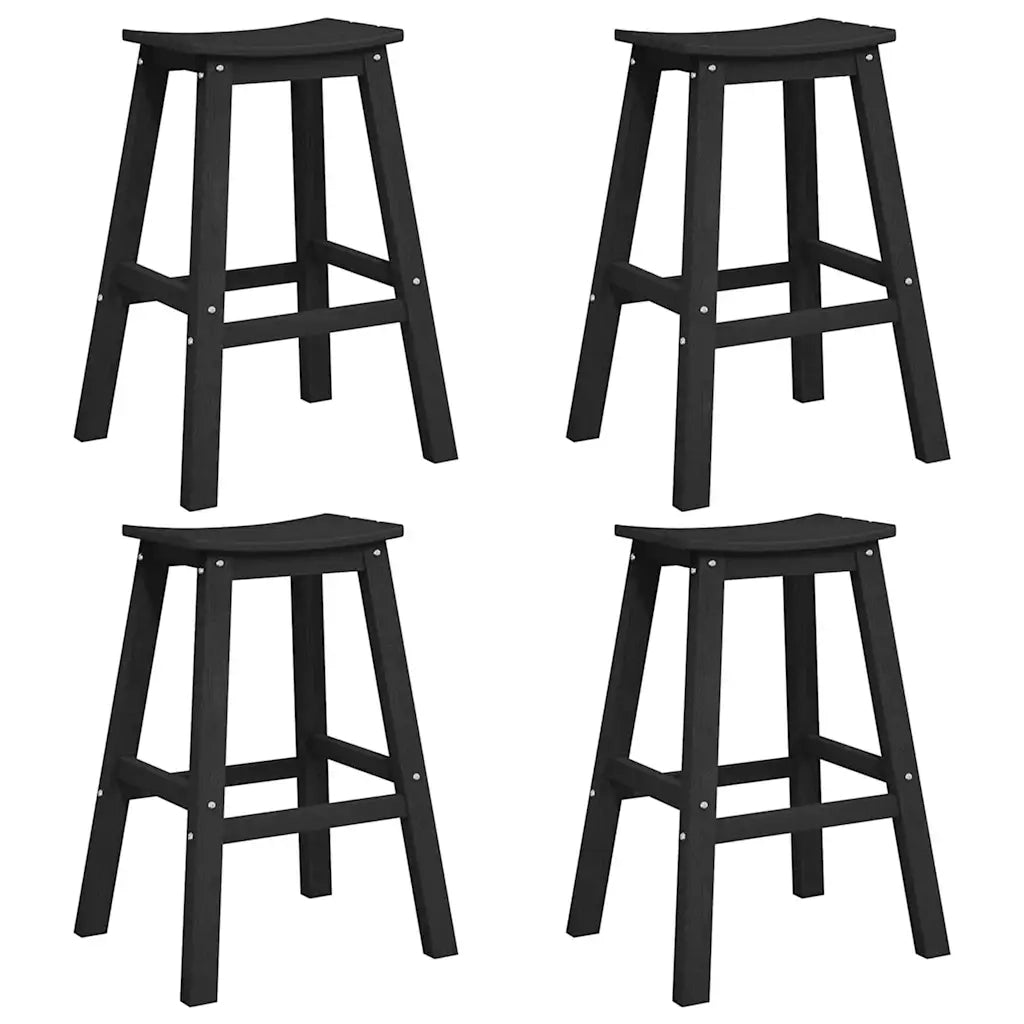 Set Bar da Giardino 4 pcs Nero HDPE 3335805