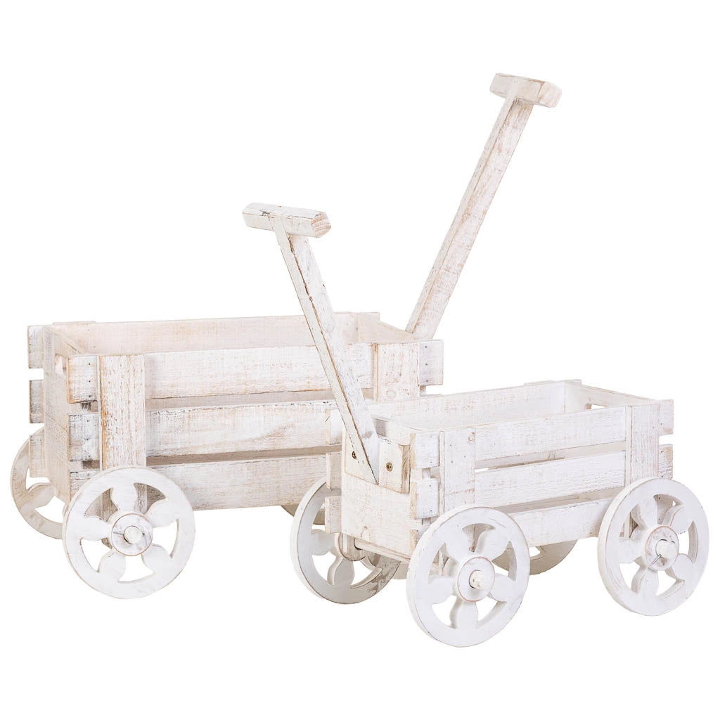 Carrello portavasi set 2 pezzi 66x29x30h-52x20x23h cm