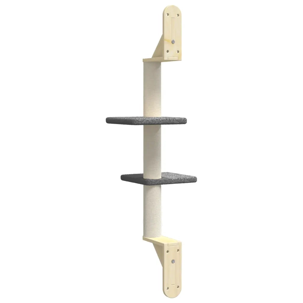 vidaXL Albero per Gatti con Tiragraffi a Parete Grigio Scuro 108 cm