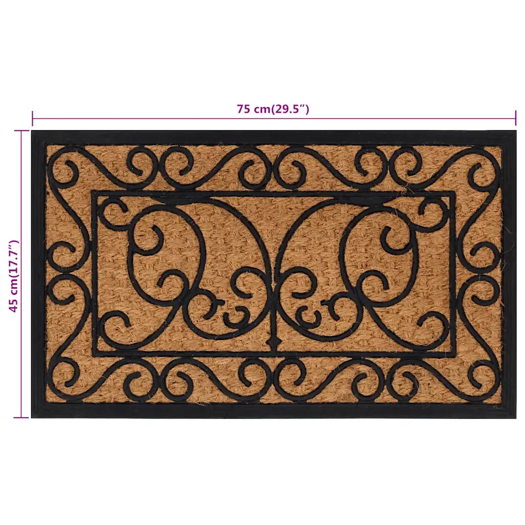 Zerbino Rettangolare 45x75 cm in Gomma e Fibra di Cocco 155883