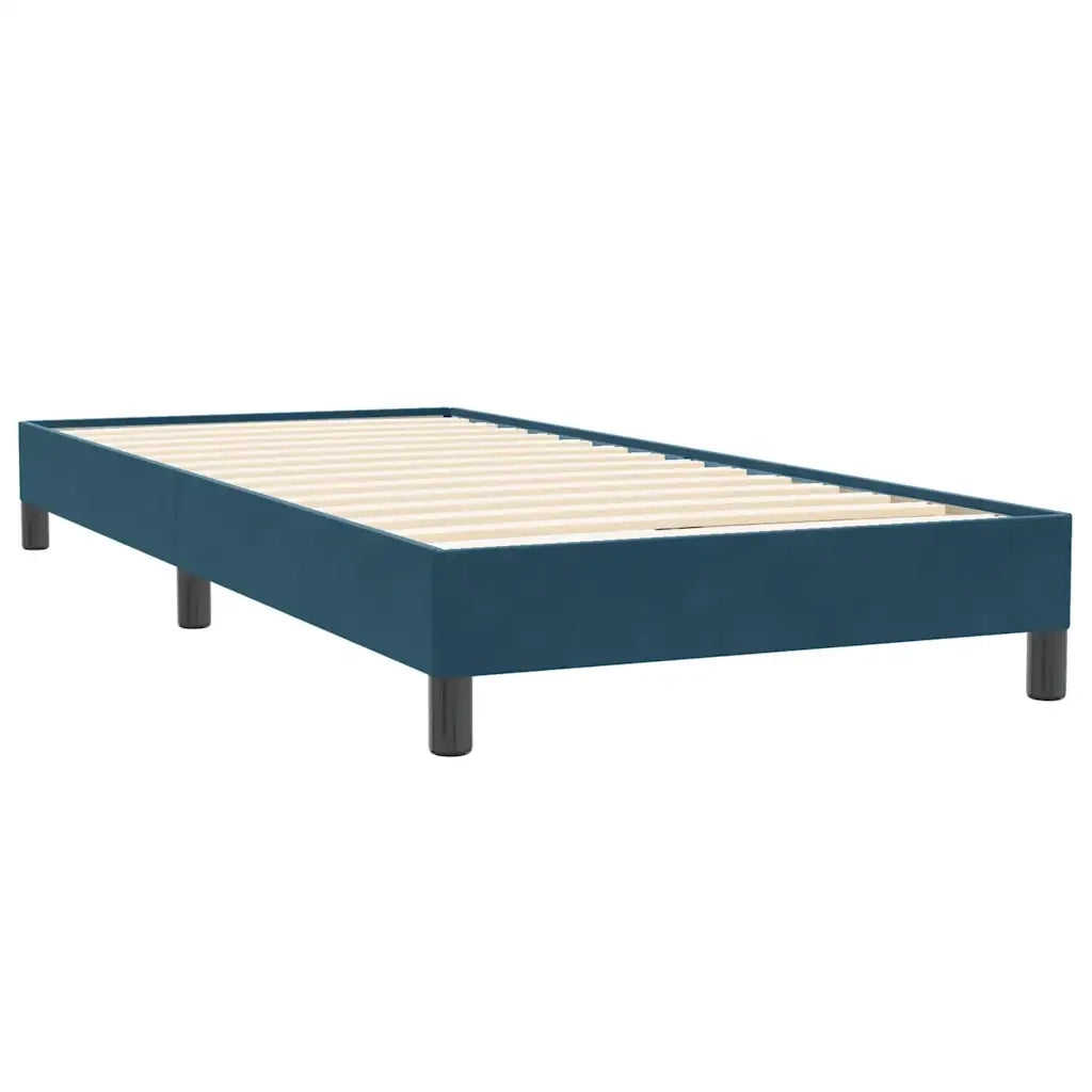 Letto a Molle con Materasso e LED Blu Scuro 80x220 cm Velluto 3317197