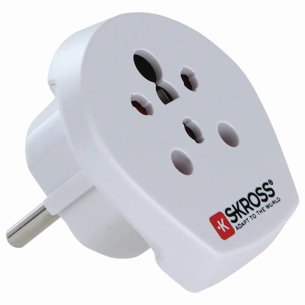 Adattatore da viaggio per India / Israele / Danimarca verso l'Europa 16A Bianco Skross