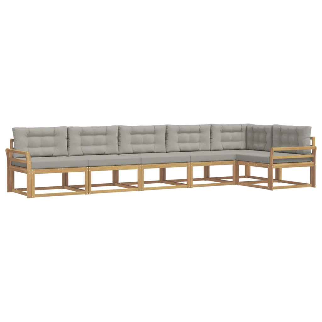 Set di divani da esterno 4 pcs Bianco e Grigio Chiaro 3386515