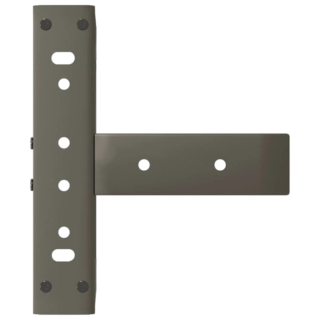 Set di 2 gambe per tavolino a forma di T con piedini regolabili 30 x 25 x 30 cm acciaio nero 02_0057273