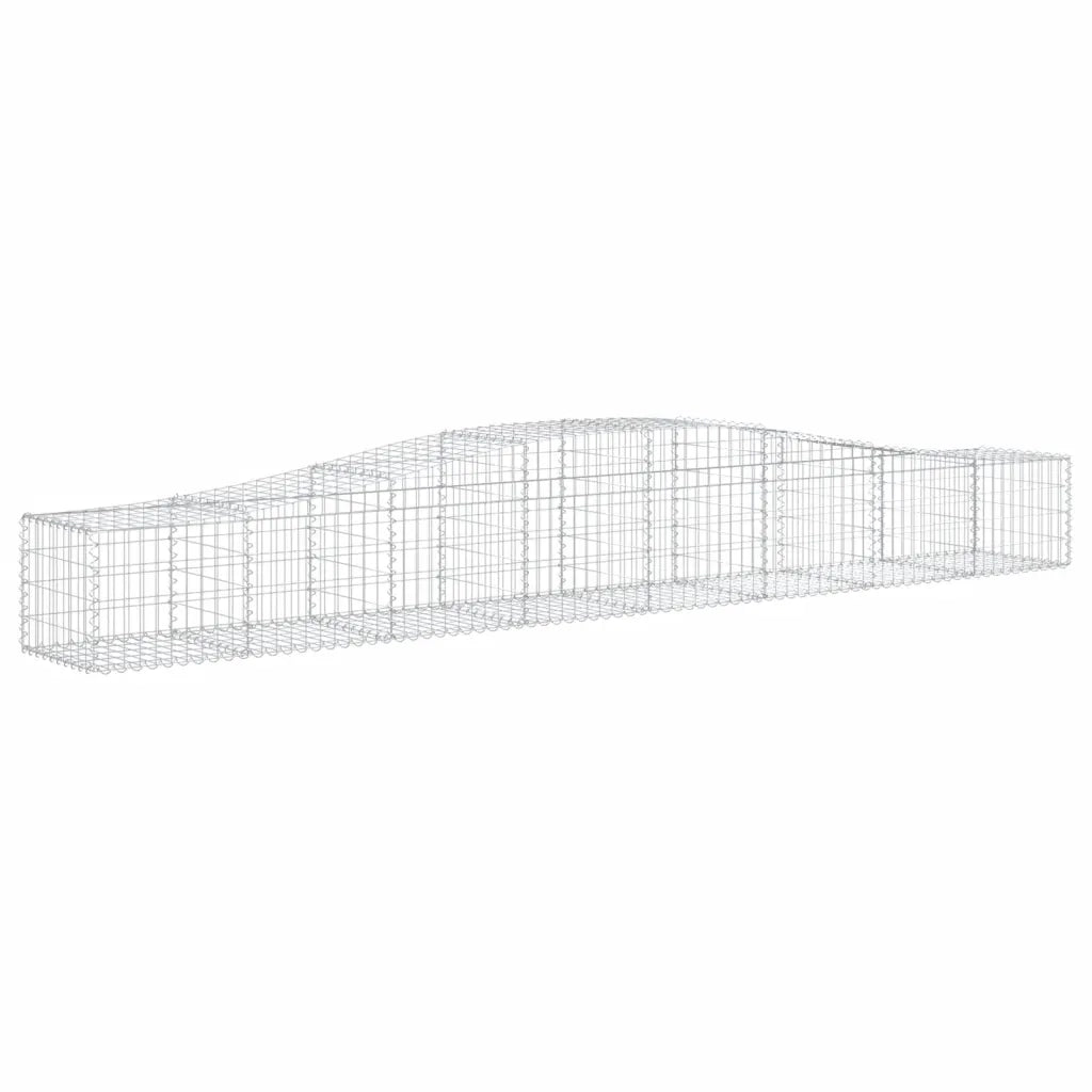 Cesti Gabbioni ad Arco 9 pz 400x50x40/60 cm Ferro Zincato 3145924