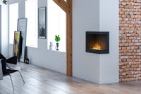 Camino a Bioetanolo da Incasso 60x45 cm Corner 600 Right Destro Nero