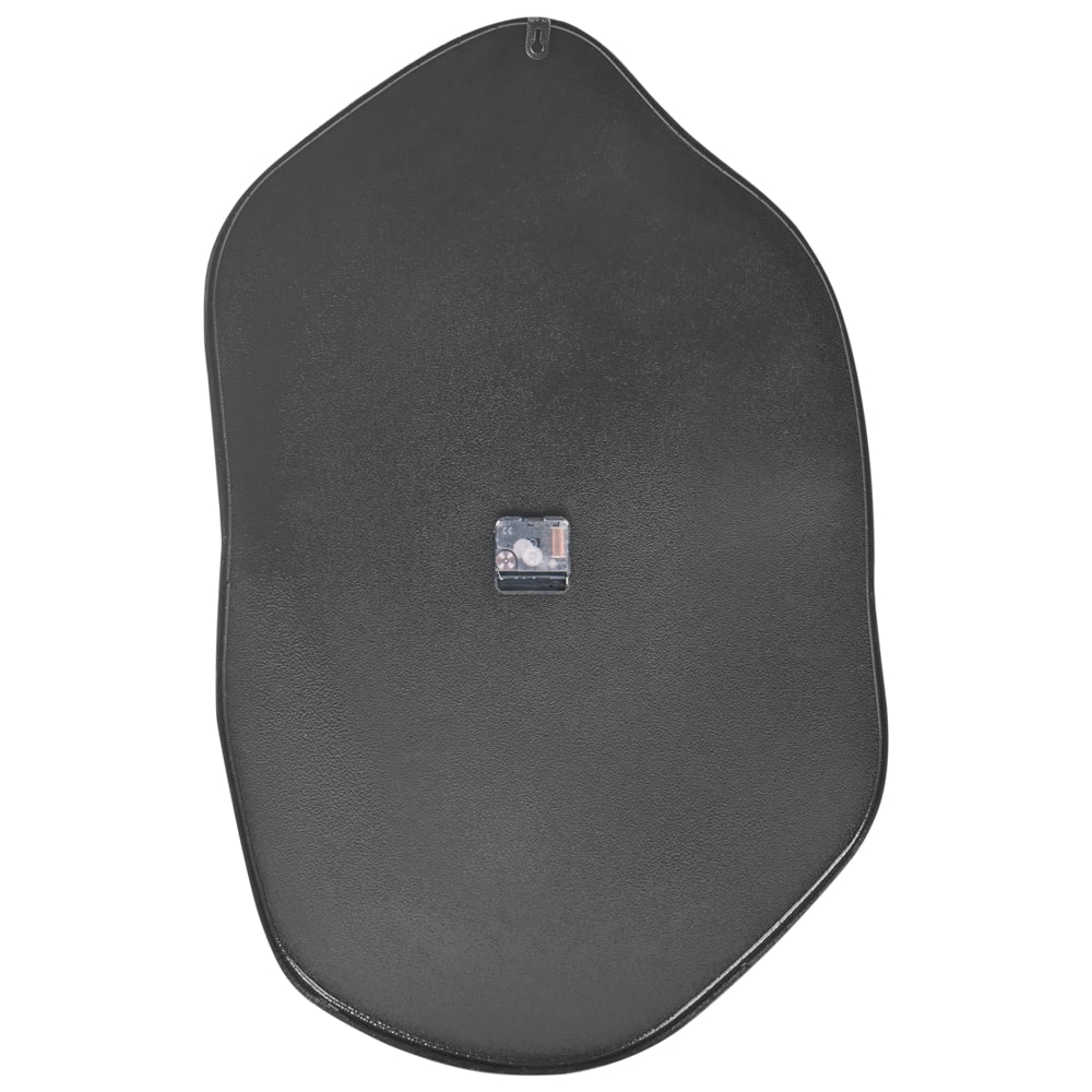 Orologio da parete in alluminio nero 64x44 cm Forma irregolare Lancette dorate Decorazioni