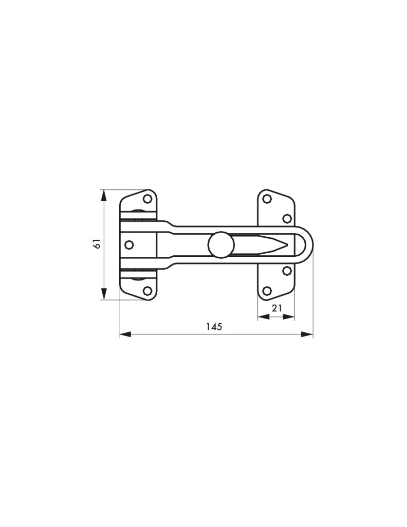 Limitatore di apertura di sicurezza per porta d'ingresso, 145 mm, nichelato – THIRARD