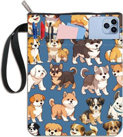 Cartoon cane da gatto forma libro protezione libro borsa libri - lavabile - chiusura a cerniera - contenitore aggiuntivo
