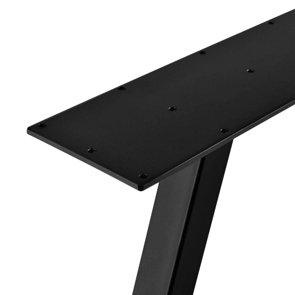 Set di 2 gambe per tavolo in metallo 72 cm nero 03_0003647