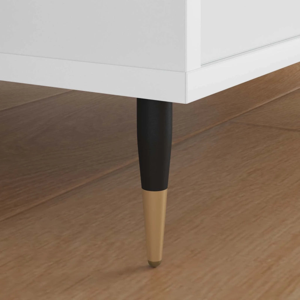 Piedini per mobili 12 pz Nero e Oro ? 40 x 98 mm Ferro CFW9727099