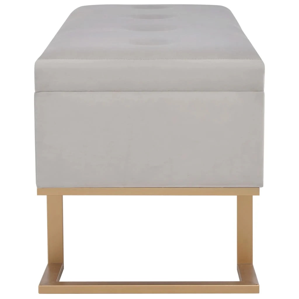 Panca con vano contenitore 105 cm velluto grigio 02_0010879