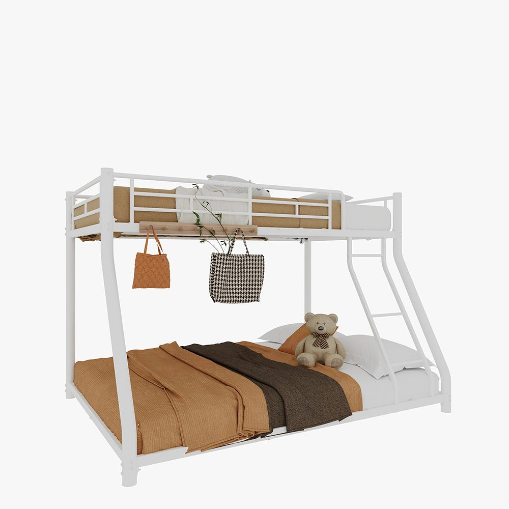 Letto metallico Twin Over Full - Xylo - con scala e parapetti, antiscivolo