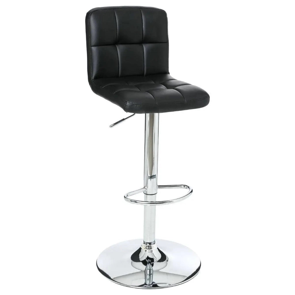 SGABELLO DELEK H93CM IN ECOPELLE NERA