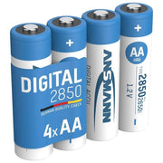 Ansmann 5.0350.92 Batteria Ricaricabile AA NiMH 2850 mAh 1.2 V 4 Pezzi colore Argento