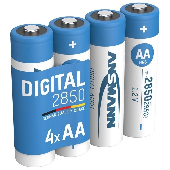 Ansmann 5.0350.92 Batteria Ricaricabile AA NiMH 2850 mAh 1.2 V 4 Pezzi colore Argento
