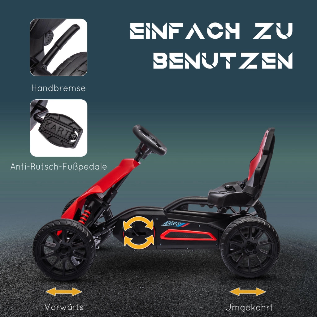 Go Kart Pedal Go Kart per Bambini 3-8 Anni ¨C Minimal ¨C Rosso