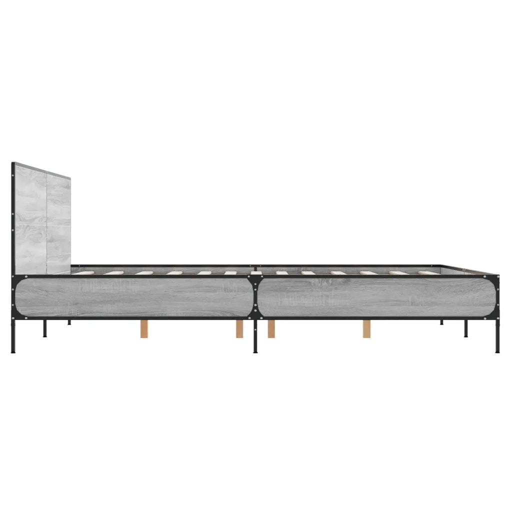 Giroletto Grigio Sonoma 150x200 cm in Legno Multistrato Metallo 3280005