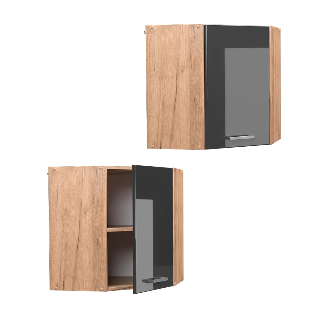 Vicco Mobile angolare da cucina Antracite lucido 57 cm