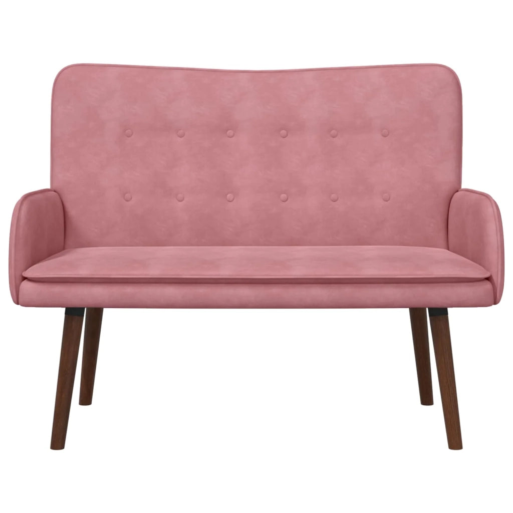 Sofa a Due Posti Rosa 115 x 61 x 87 cm Velluto
