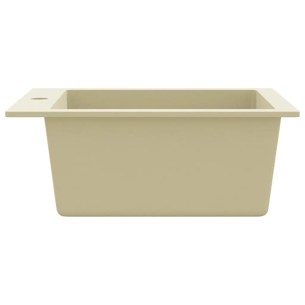 Lavello da Cucina in Granito Vasca Singola Beige CFW6312627