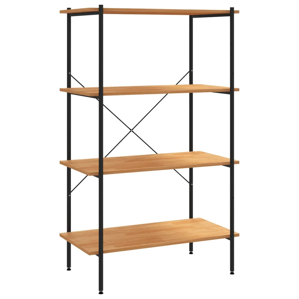 Scaffale con 4 Mensole Nero e Rovere 80x40x130 cm CFW2238347