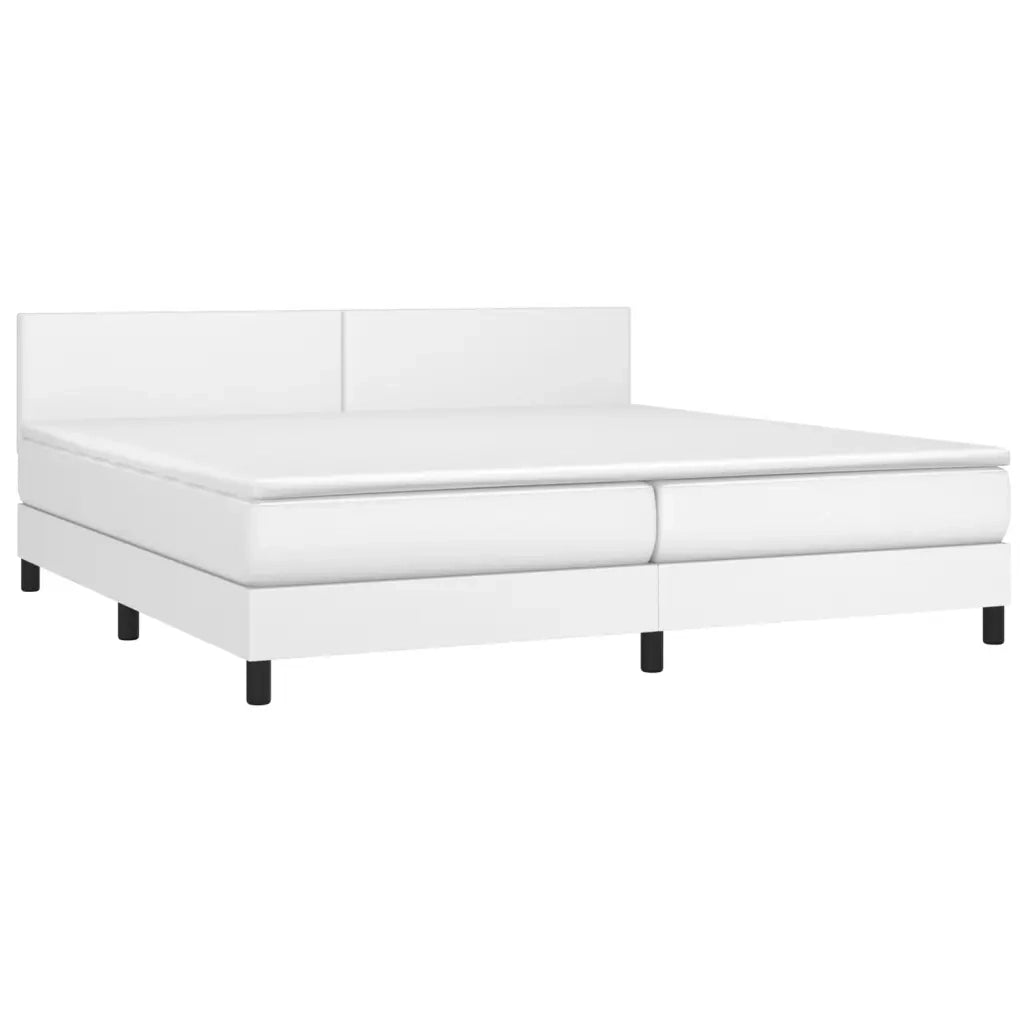 Giroletto a Molle con Materasso Bianco 200x200cm in Similpelle 3141024