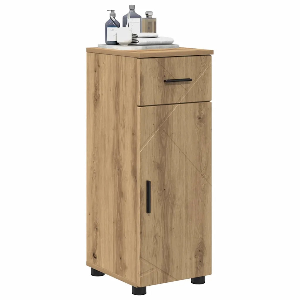 Mobile da Bagno con cassetto Rovere artigianale 30 x 35 x 80 cm