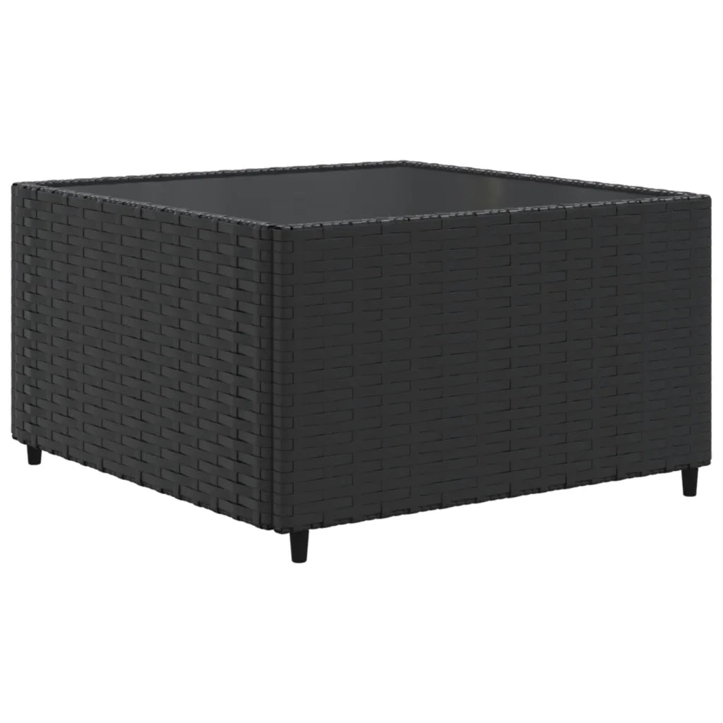 Set Divani da Giardino 5 pz | Set Salotto da Giardino con Cuscini Nero in Polyrattan