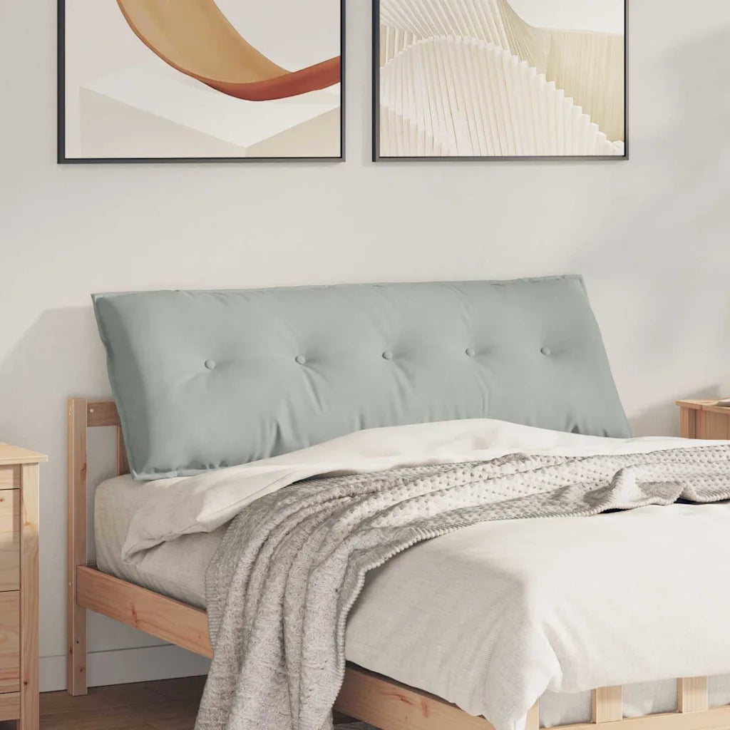 Cuscino per Schiena Grigio chiaro 140 x 50 cm Tessuto in Cords