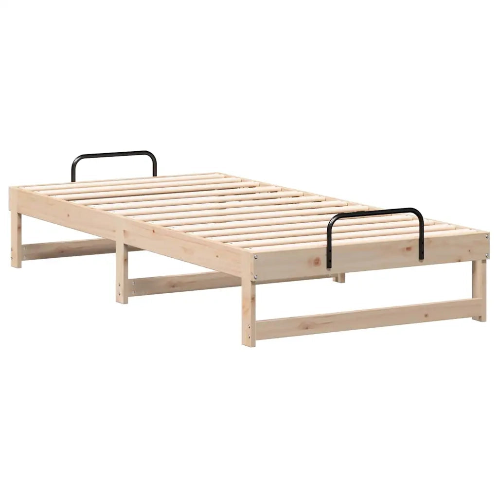 Struttura del letto-Giroletto Marrone 90 x 190 cm Pino massello 455256