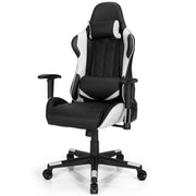 Sedia da gaming regolabile con schienale reclinabile 90 x 160 cm con braccioli ergonomici 3D stile contemporaneo in PVC bianco 20_0017702