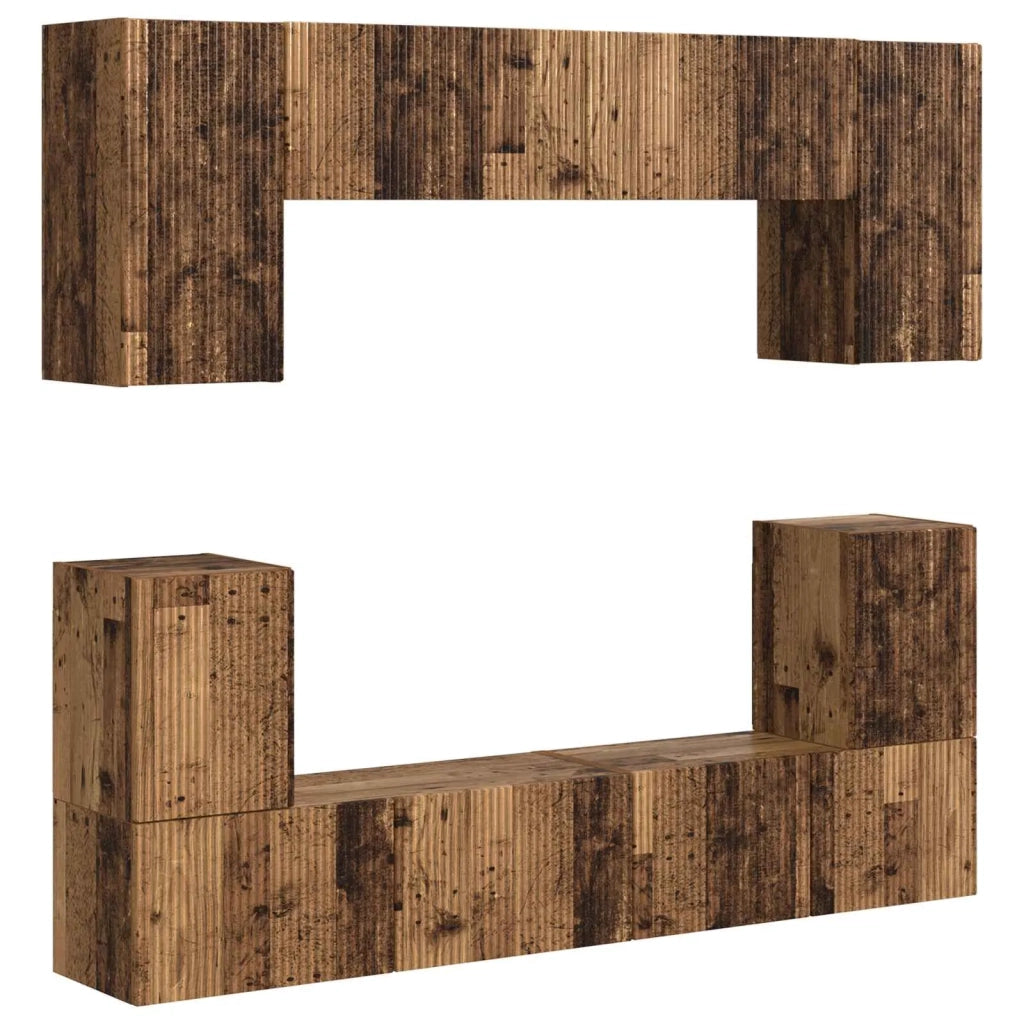 Set mobile TV 5 pcs Legno vecchio Legno multistrato
