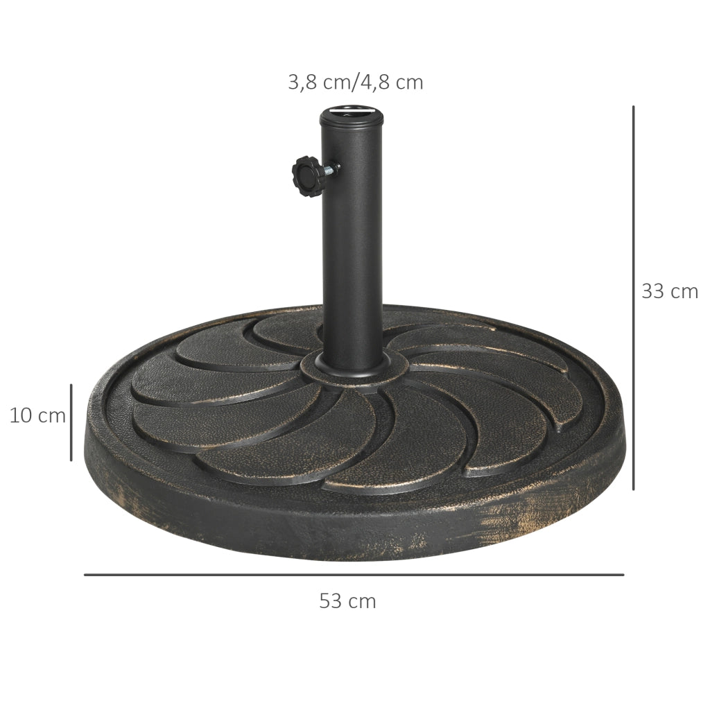 Base per Ombrellone ¨C zephmum ¨C Nero, Acciaio, ?53x33 cm