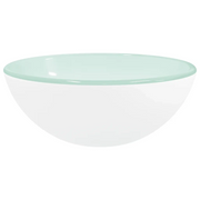 Lavandino in Vetro Temperato 30x12 cm Bianco CFW7248295