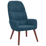 Poltrona Relax | Sedia Relax Blu in Velluto