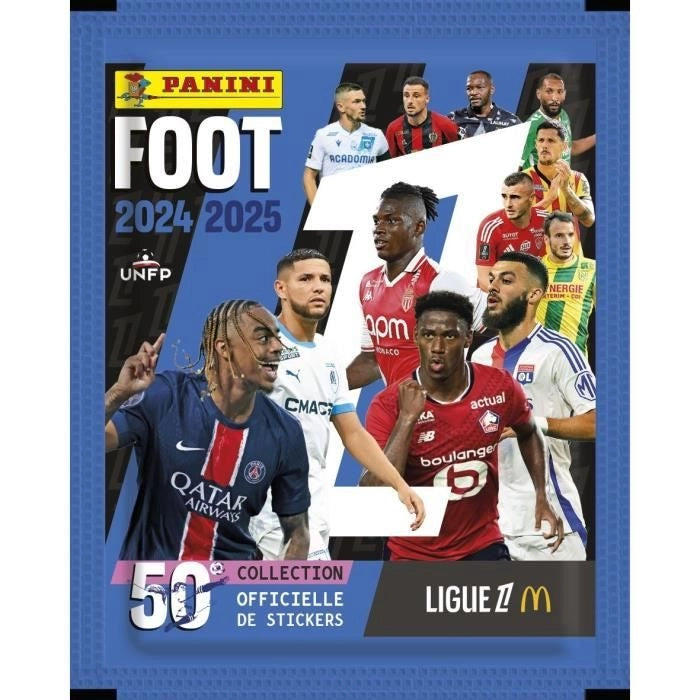 Scatola di metallo - PANINI - Calcio Ligue 1 2024-2025 - McDonald's - 12 tasche - 84 figurine