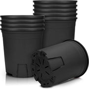 Set di vasi per piante in plastica con controllo delle radici - Set di 5 pezzi 20 cm - nero