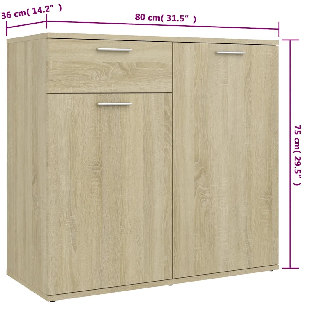 Credenza | Madia | Buffet da pranzo | Armadio da pranzo Rovere Sonoma 160x36x75 cm in Legno Multistrato