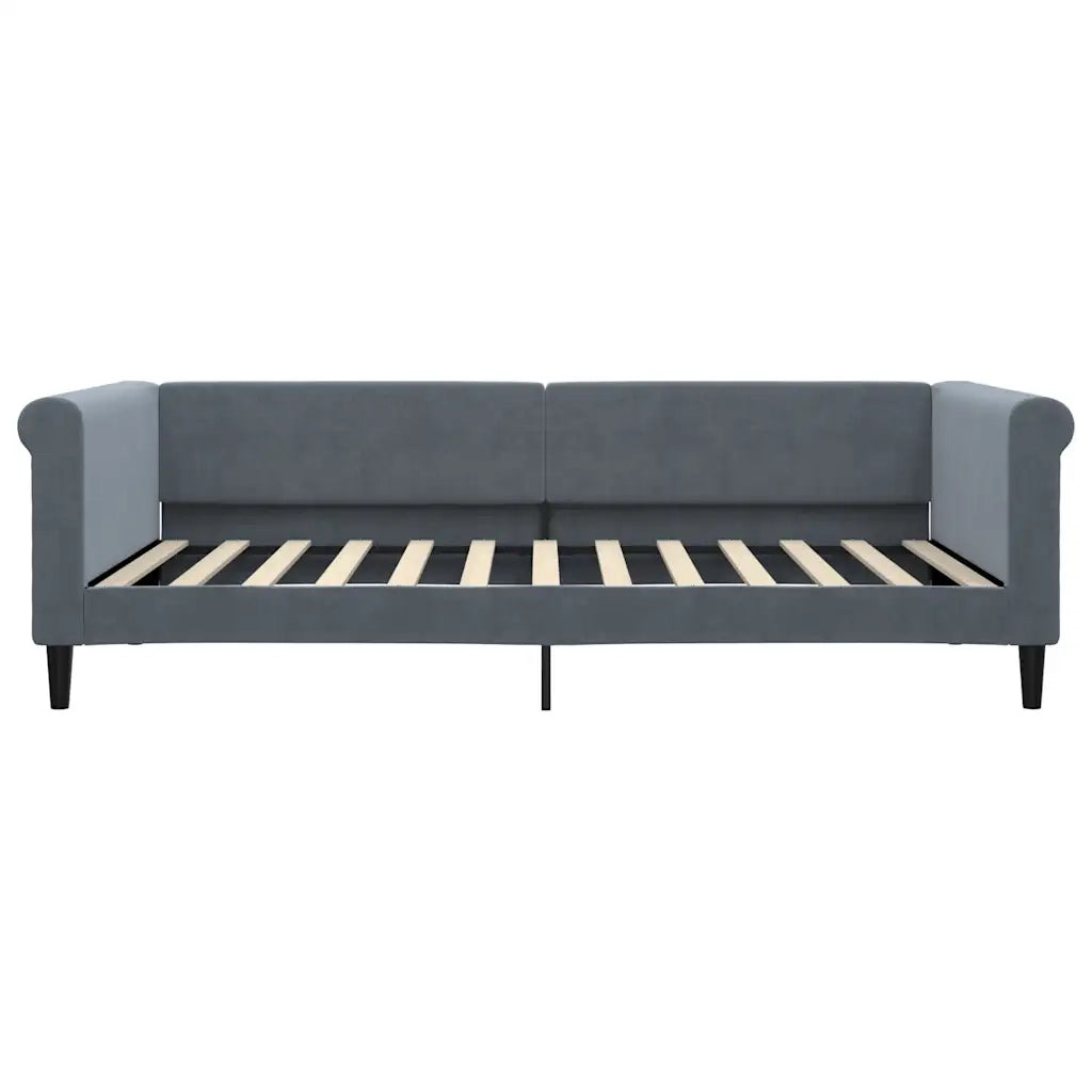 Letto da Giorno Grigio Scuro 100x200 cm in Velluto 354252