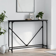 Tavolino Consolle-Tavolino da soggiorno-Tavolo Nero 102x22,5x75 cm in Legno Multistrato