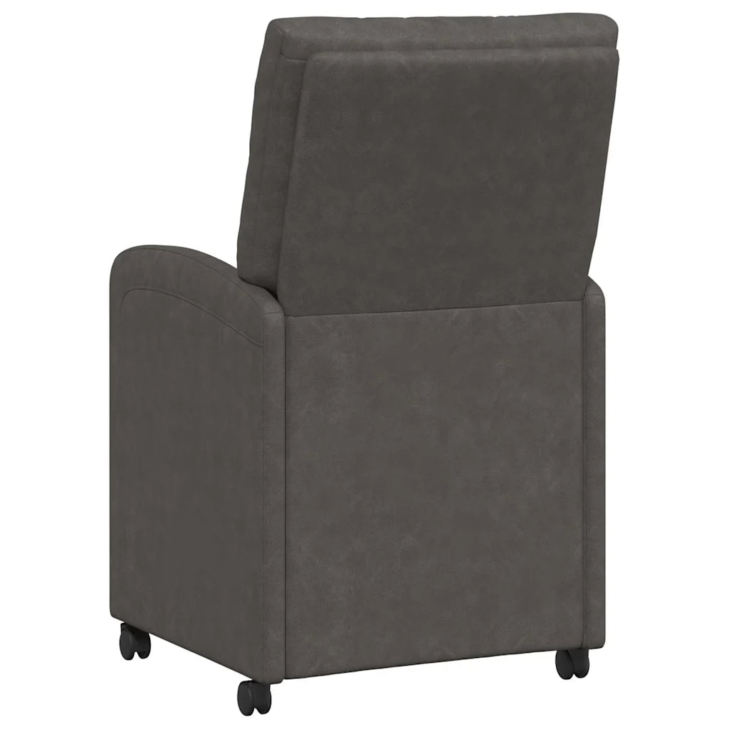 Sedie da Pranzo con Ruote con ruote 2 pcs Nero 58 x 67 x 97 cm