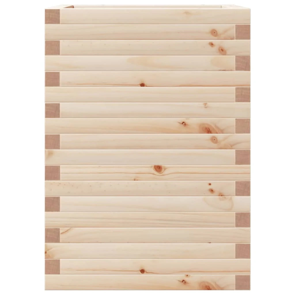 Fioriera rialzata per piante e fiori terrazza giardino 50 x 50 x 68,5 cm legno di pino massiccio marrone 02_0037669
