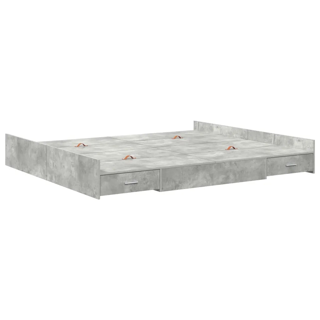 Struttura letto con contenitore Grigio cemento 180 x 200 cm 3335272